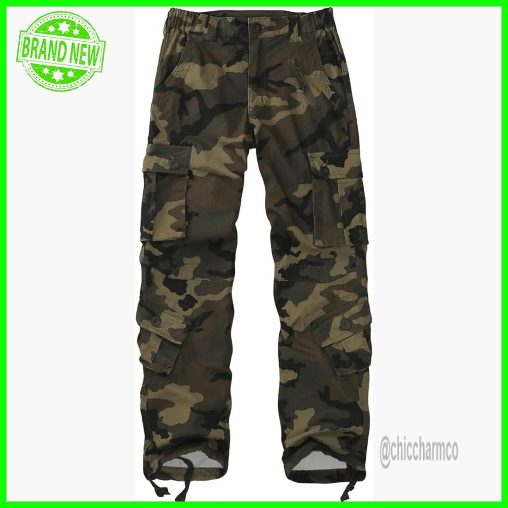 Women's Cargo Pants Quick Dry Military Combat Work Casual Straight Leg